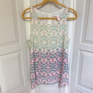 CAbi Multicolor Sleeveless Blouse